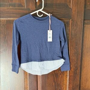 Vineyard Vines Kids Long Sleeve Shirt in Navy and Gray